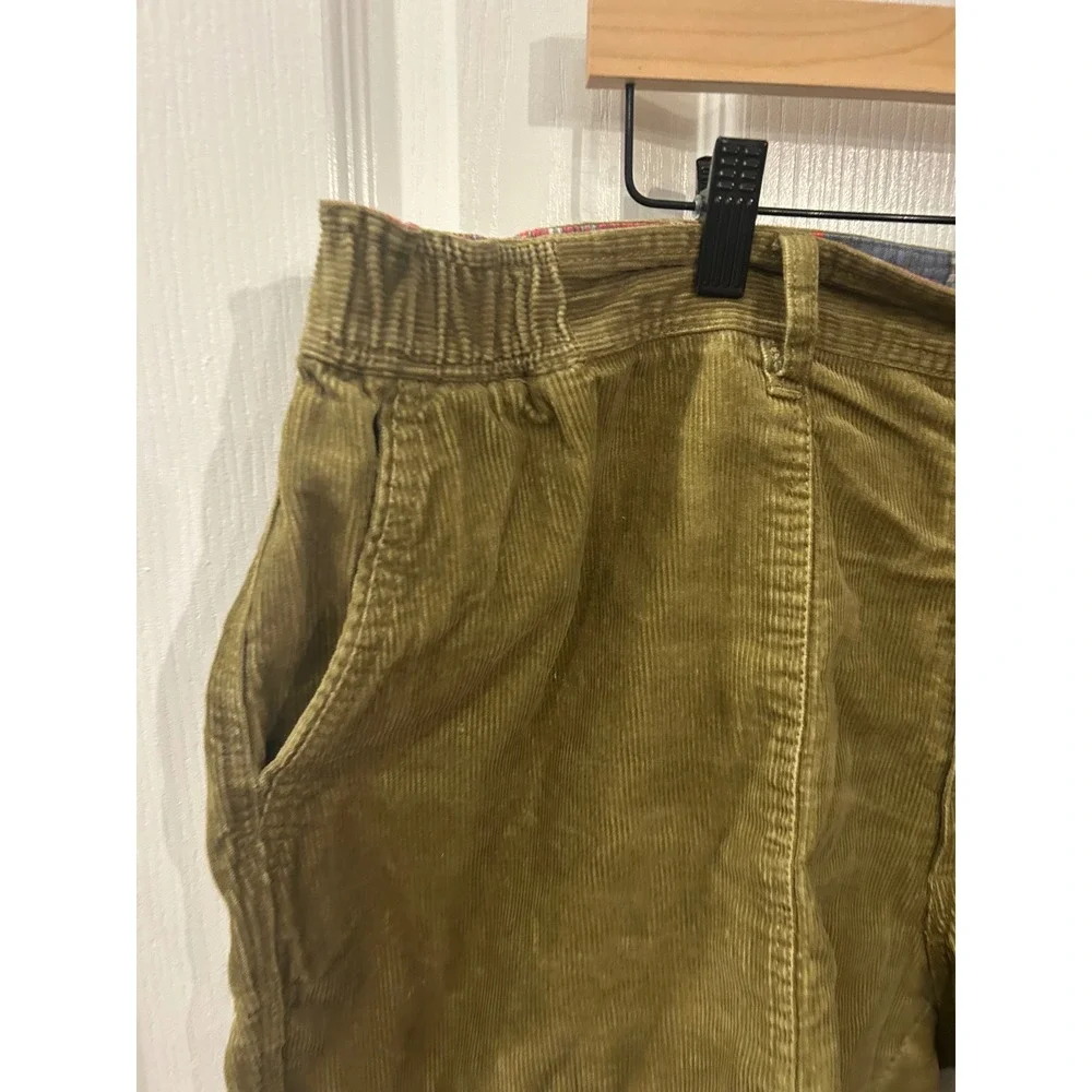 The Territory Ahead Shorts‎ Olive Green Corduroy Elastic Waist XXL Mens Casual